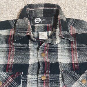 Polar King heavy plaid flannel snap front Size L Large